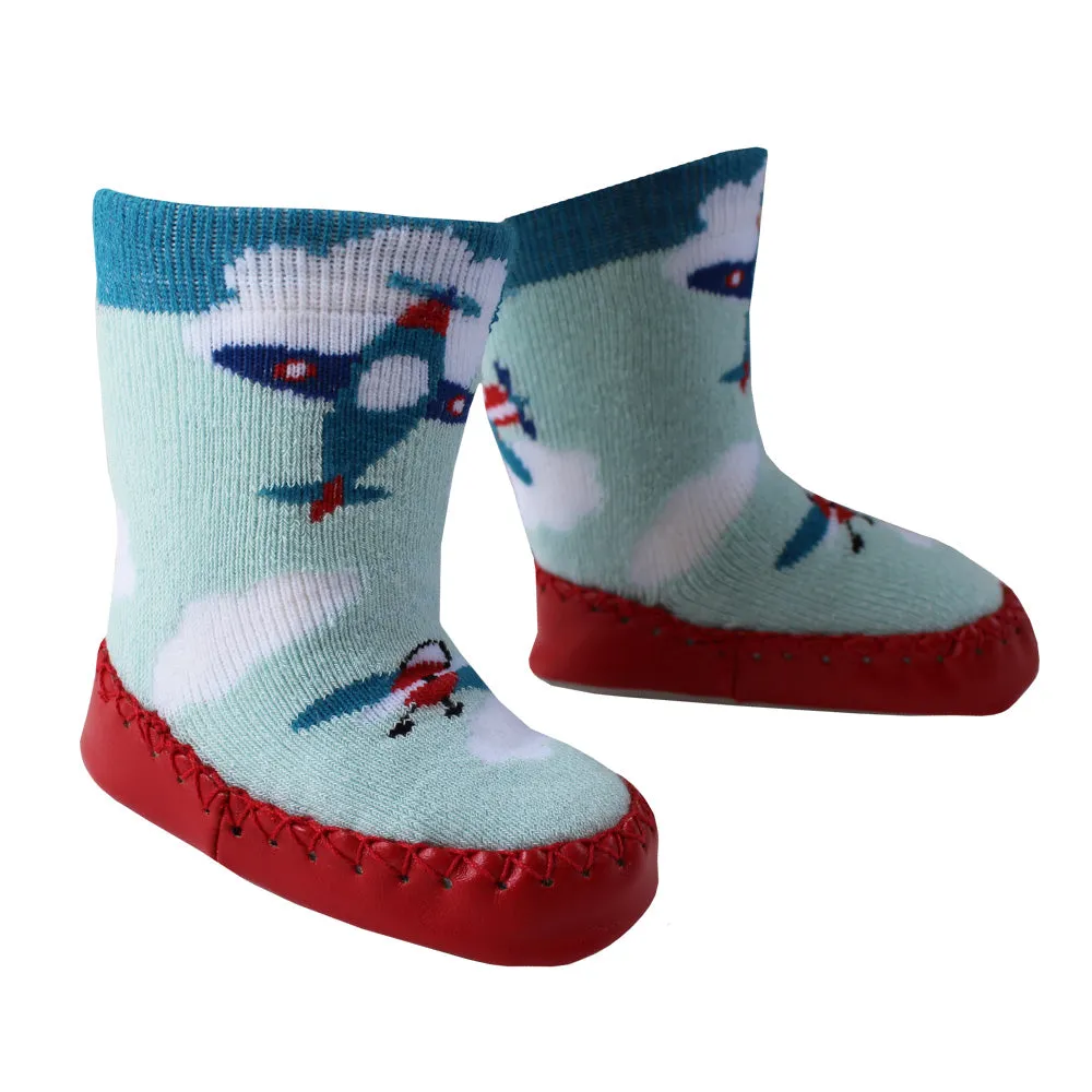Aeroplane Moccasin Slippers