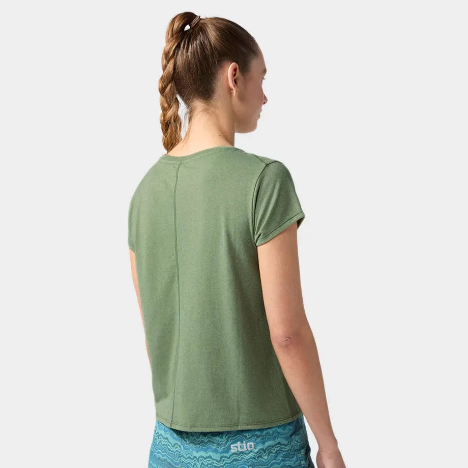 AllTrails × Stio Women's Divide Short Sleeve Tee - Sage Flats Heather