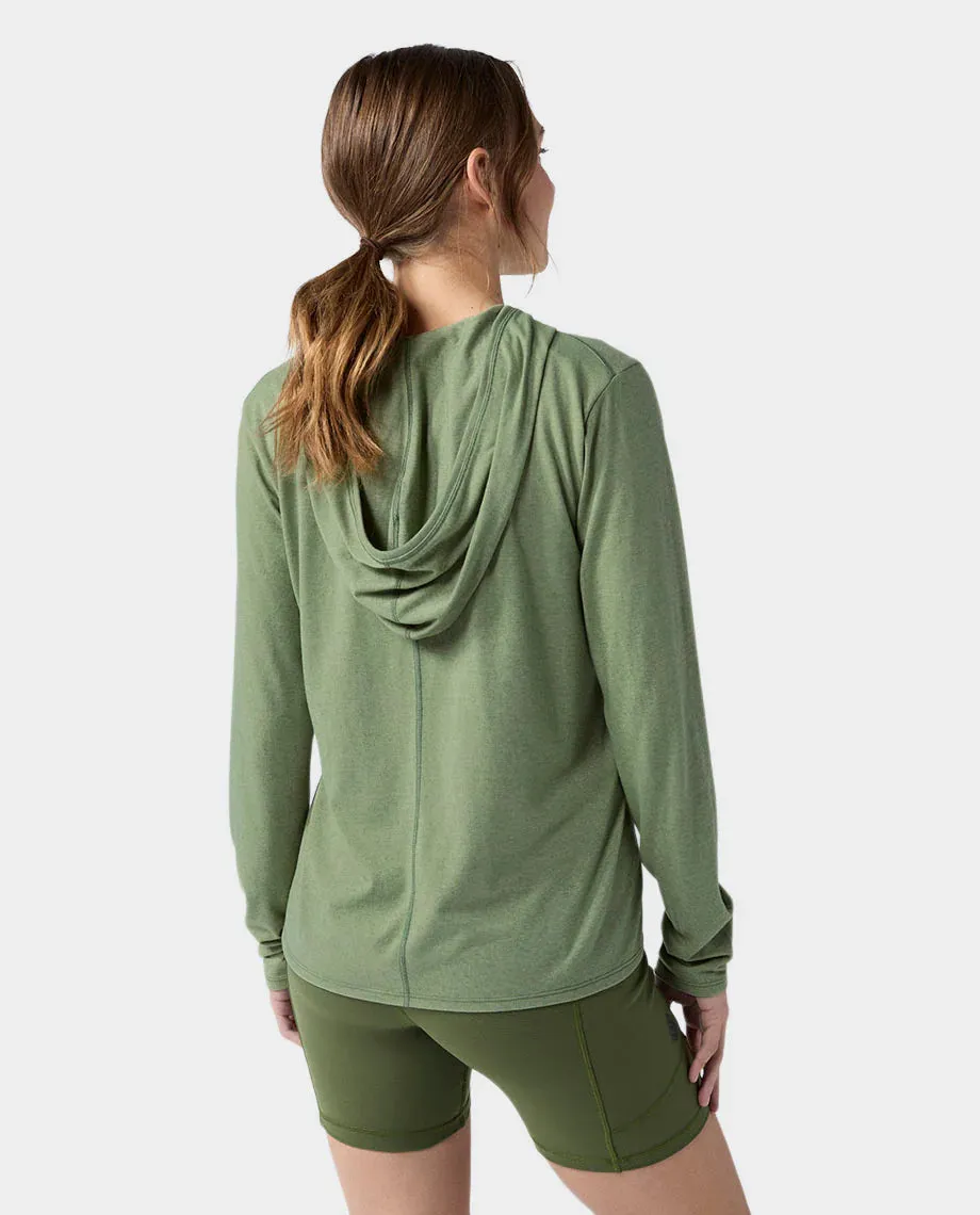 AllTrails x Stio Women's Divide Hooded Pullover - Sage Flats Heather
