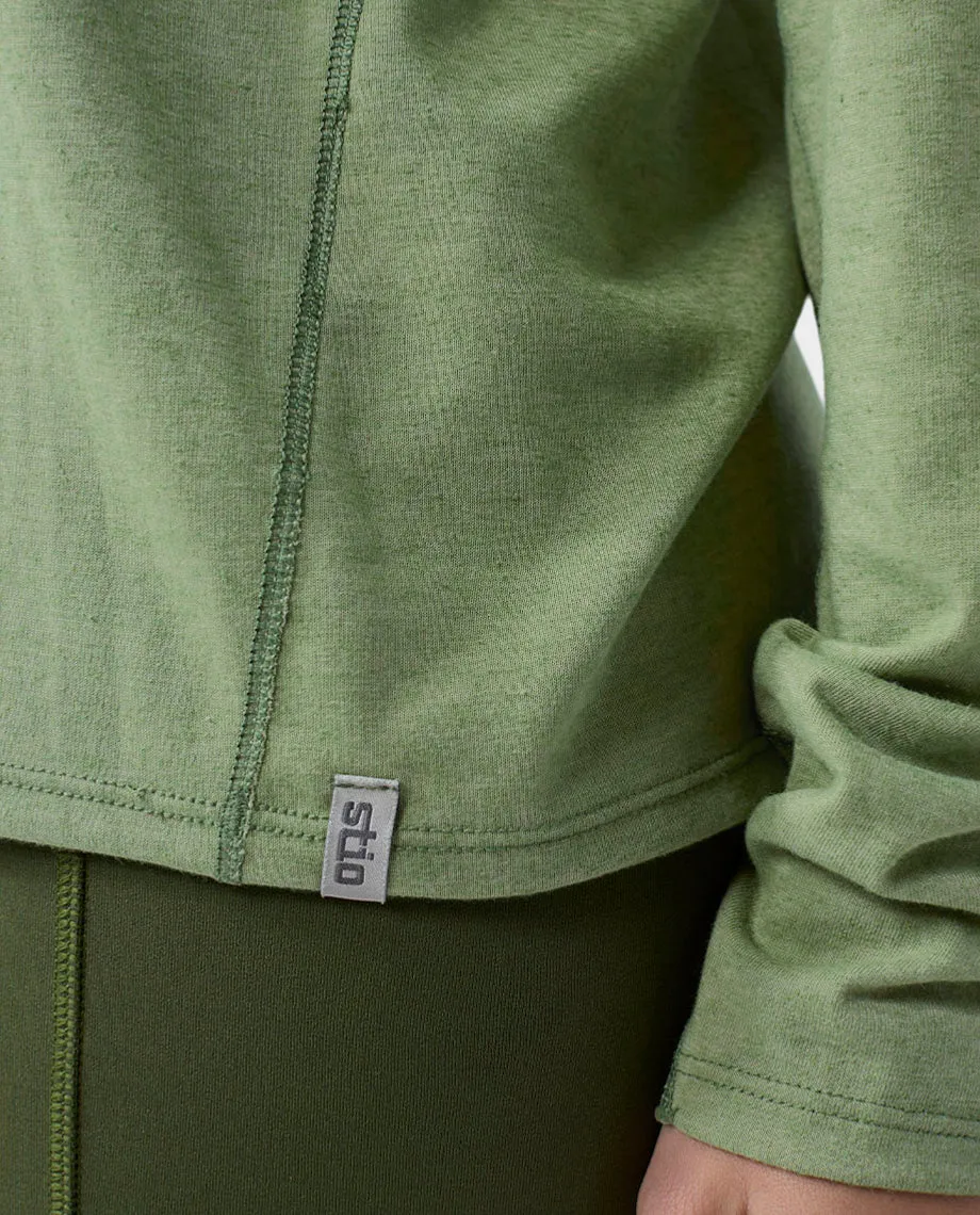 AllTrails x Stio Women's Divide Hooded Pullover - Sage Flats Heather