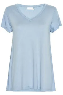 Anna V-neck Tee - Riviera