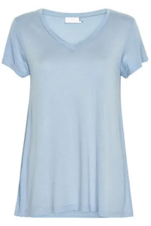 Anna V-neck Tee - Riviera