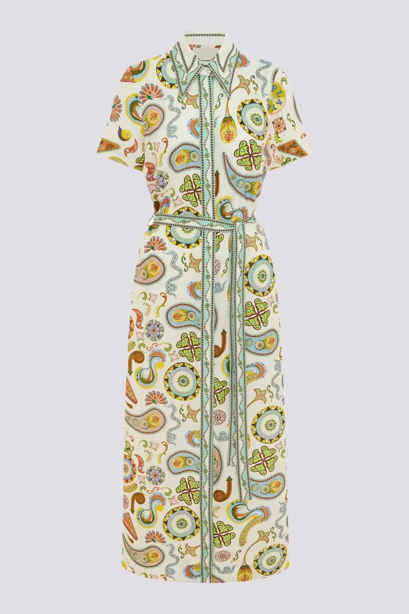 Anouche Short Sleeve Paisley Maxi Dress