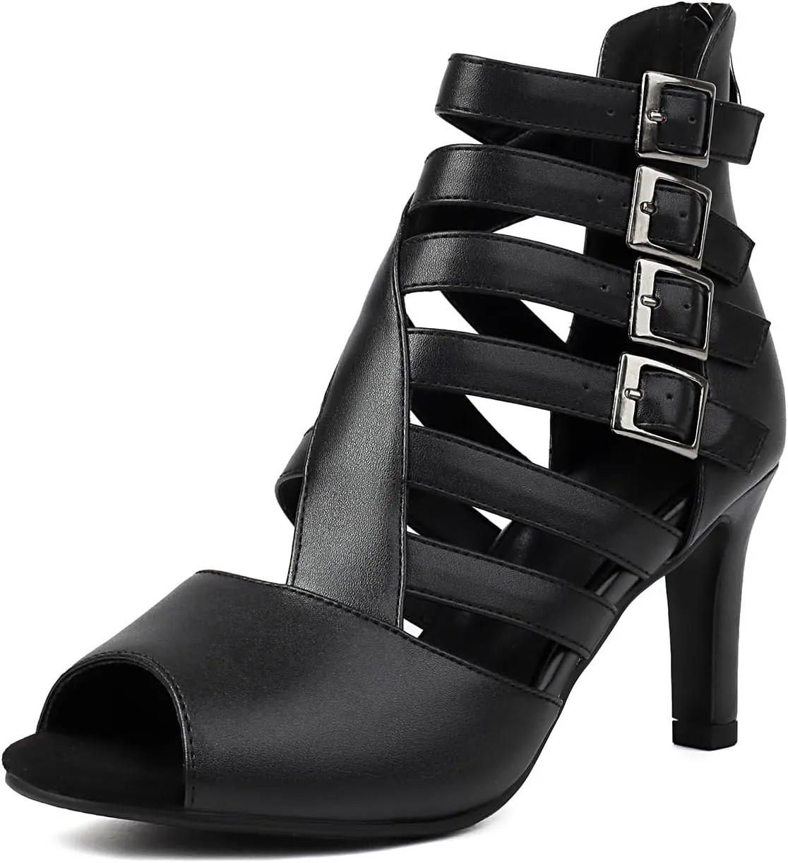 AOQUNFS Women Latin Dance Shoes Ballroom Salsa Practice Performance Dance Heels,K200