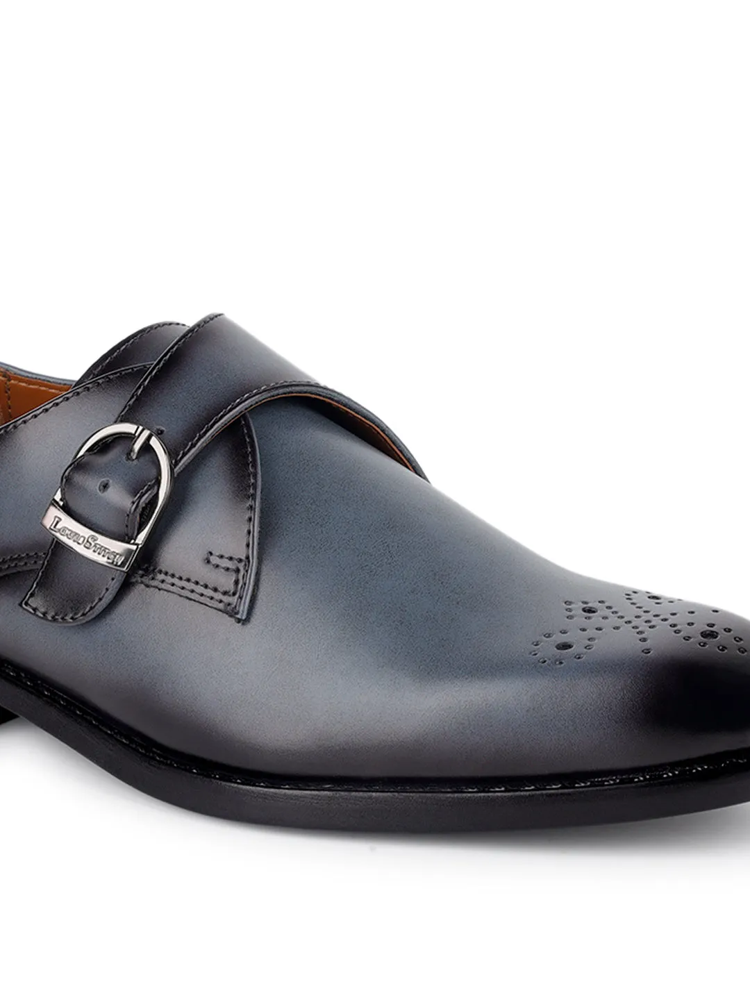 Ash Grey Monks Slipons for Men