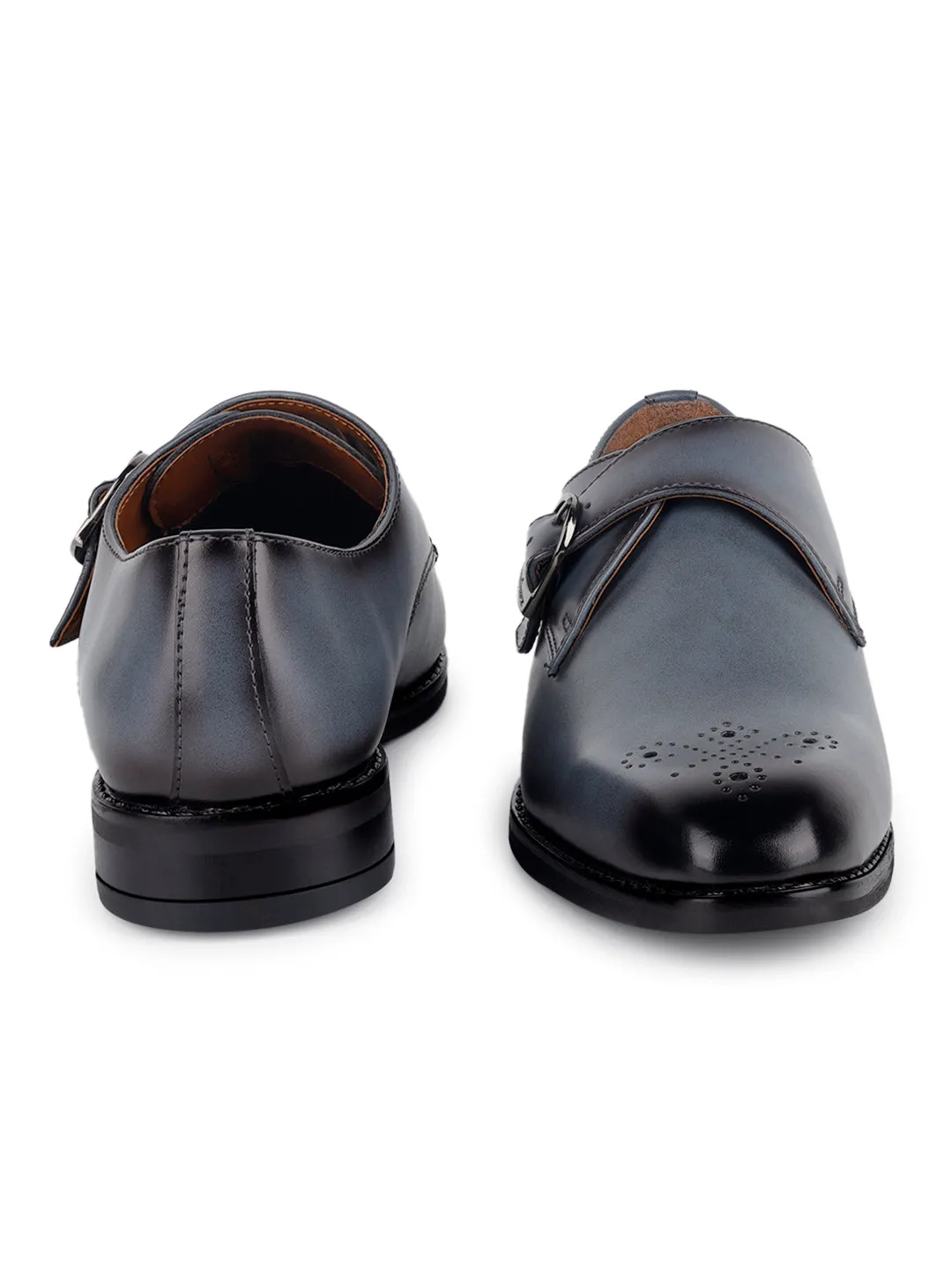 Ash Grey Monks Slipons for Men