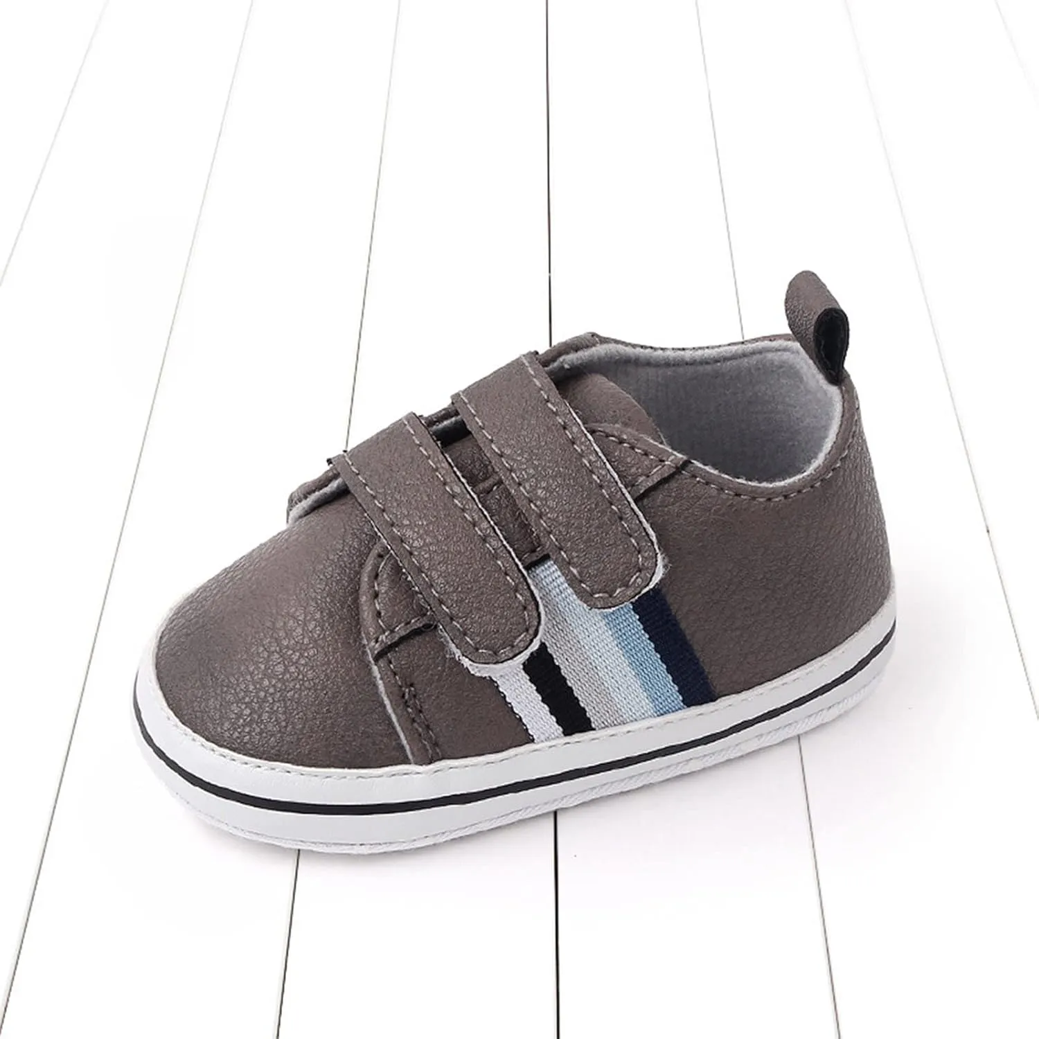 Baby Boys Girls Double Strap Leather Prewalker Sneakers Toddler Infant Anti-Slip Soft Lightweight Sprinkles Women Shoes