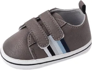 Baby Boys Girls Double Strap Leather Prewalker Sneakers Toddler Infant Anti-Slip Soft Lightweight Sprinkles Women Shoes