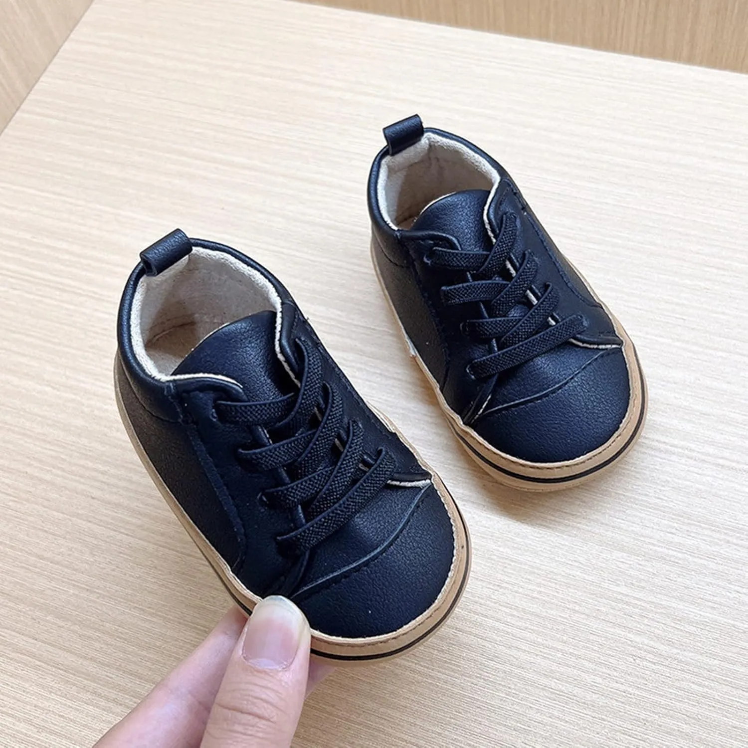 Baby Boys Girls PU Leather Soft Rubber Sole Sneakers Toddler Anti-Slip Ankle Boots Infant occasins Walking Shoes