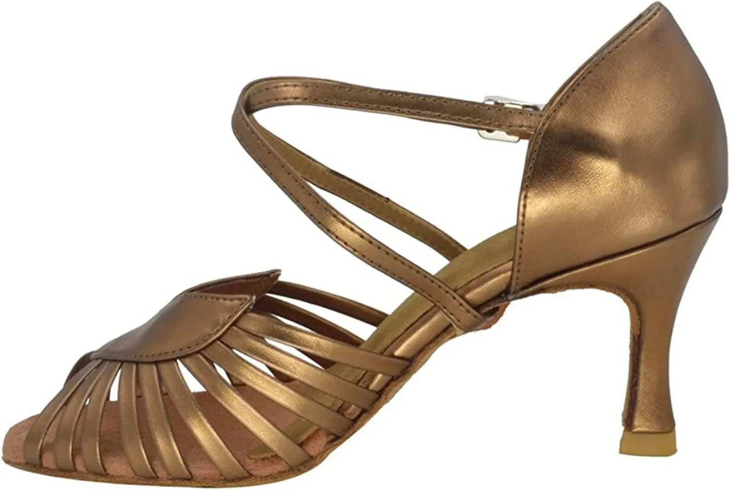 Ballroom Dance Shoes Party Performance Practice Suede Sole Shoes for Women