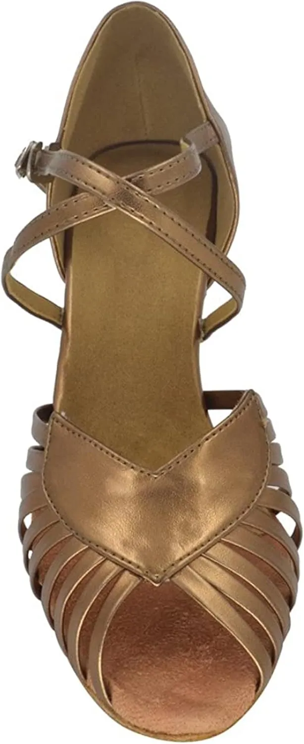 Ballroom Dance Shoes Party Performance Practice Suede Sole Shoes for Women