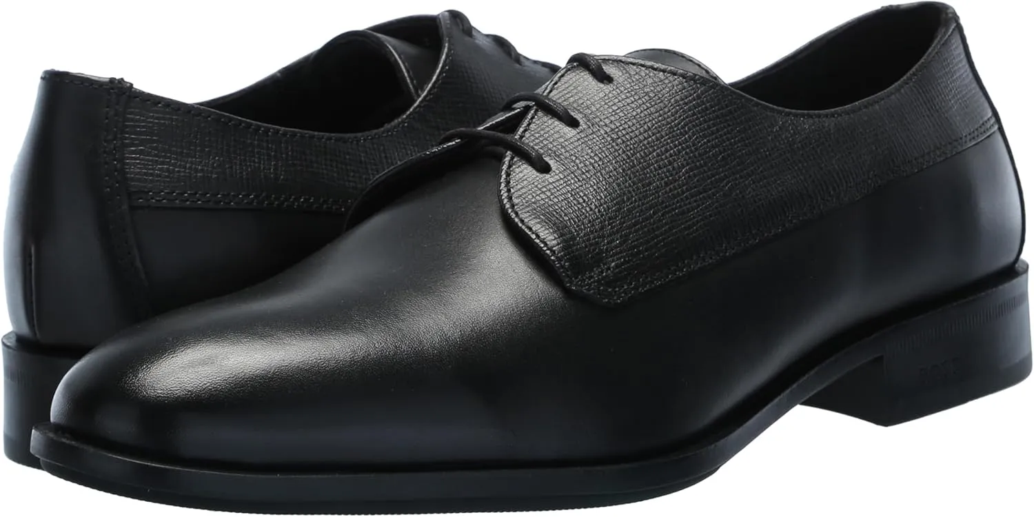 BOSS Men's Colby Mixed Leather Lace Up Derby Dress Shoe Oxford