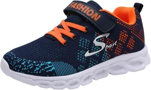 Boy Walking Shoes Comfortable School Sneakers Jogging Running Sneakers Basketball Falt Running Tennis Sports Athletic Mesh Preppy Style Girls Football for Boys Workout Breathable Trendy