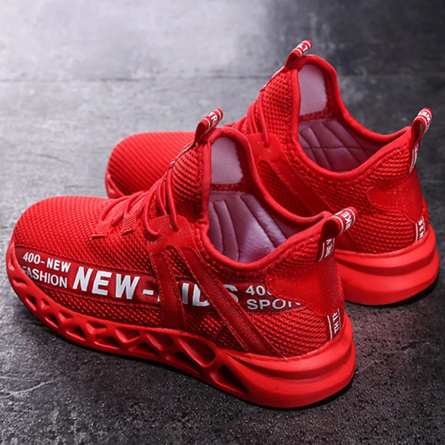 Boys and Girls Sneakers Breathable Double mesh Woven Running Shoes