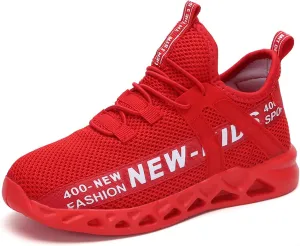 Boys and Girls Sneakers Breathable Double mesh Woven Running Shoes