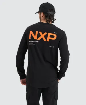 Brevity Heavy Cape Back Longsleeve Tee Jet Black