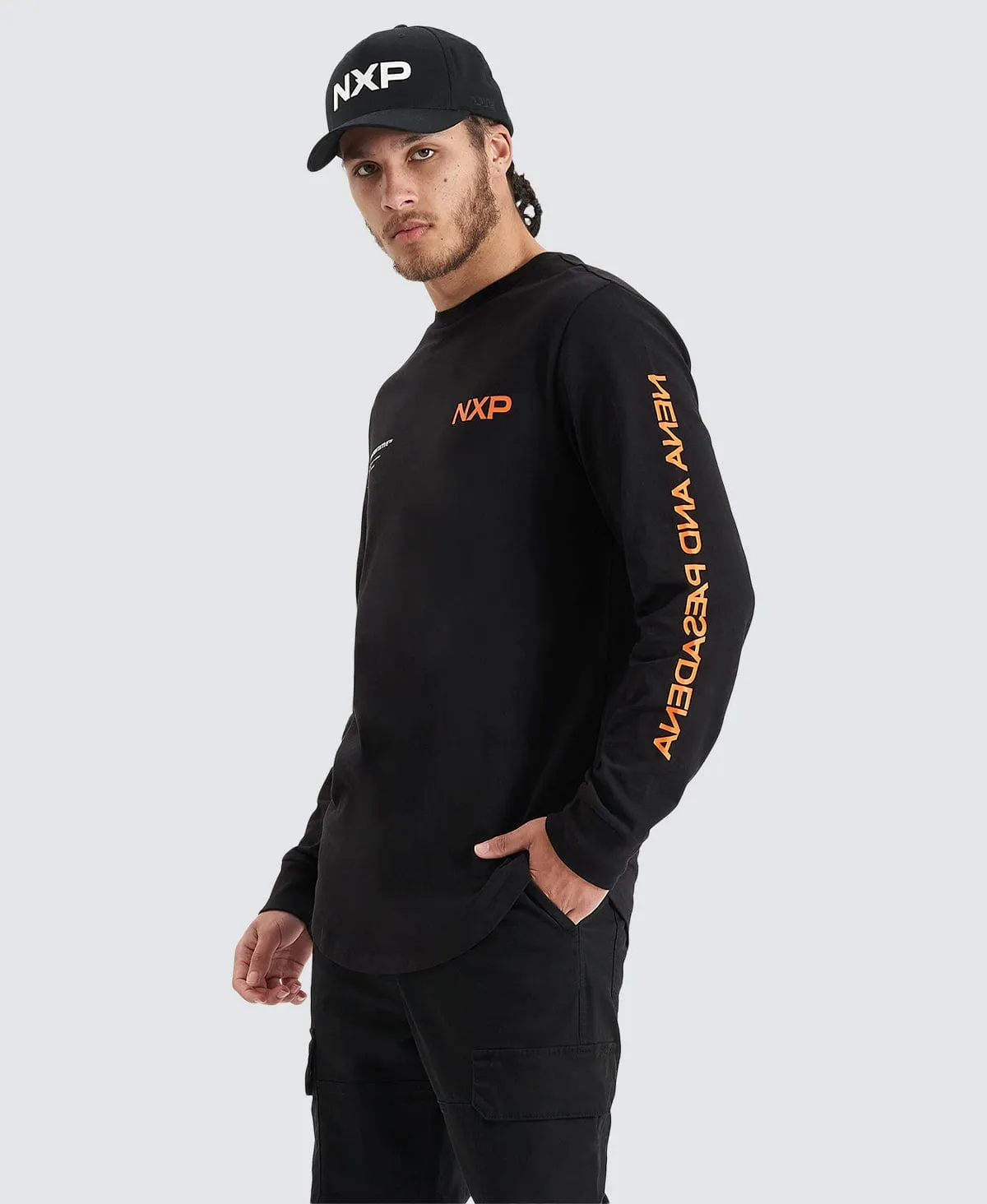 Brevity Heavy Cape Back Longsleeve Tee Jet Black
