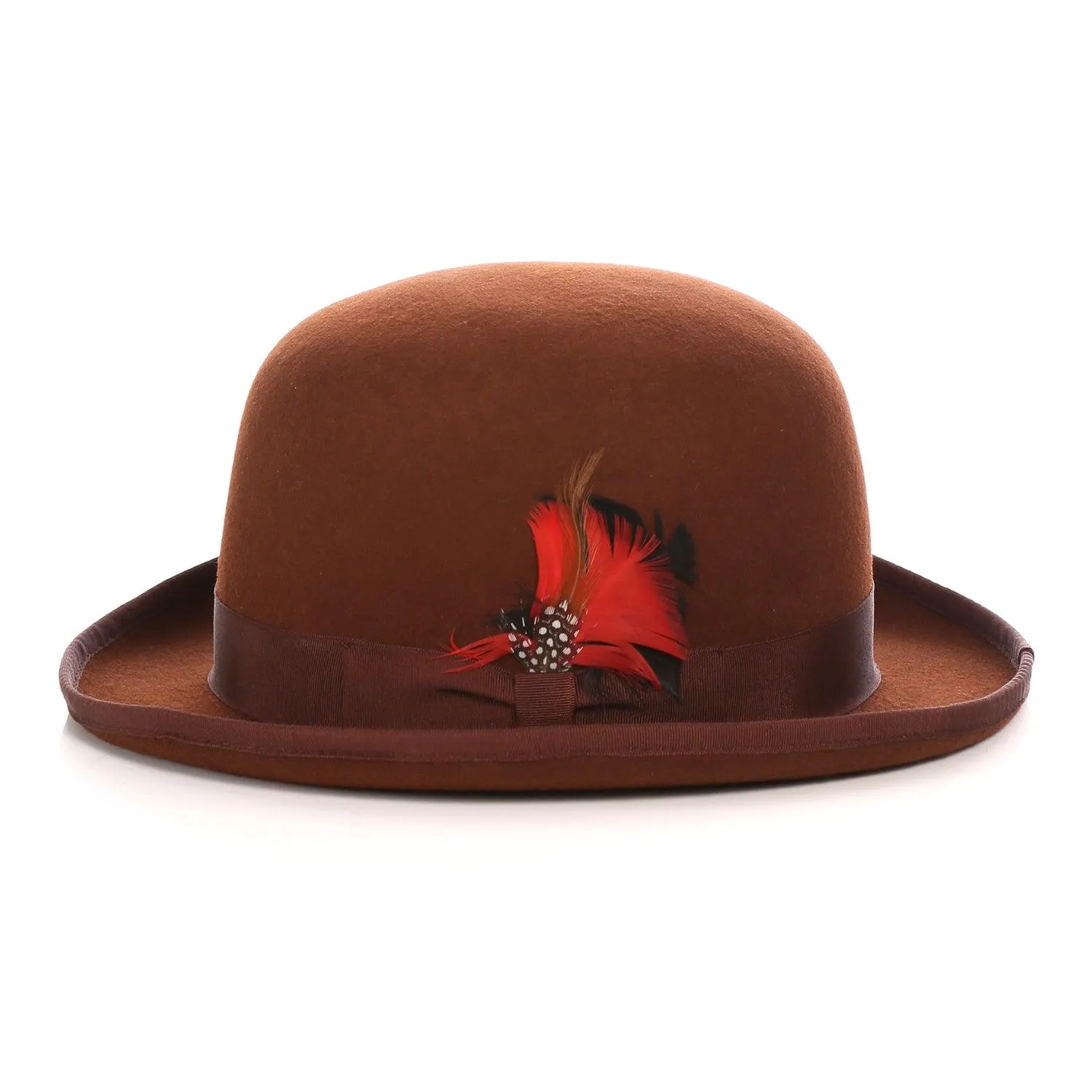 Brown Premium Wool Derby Hat