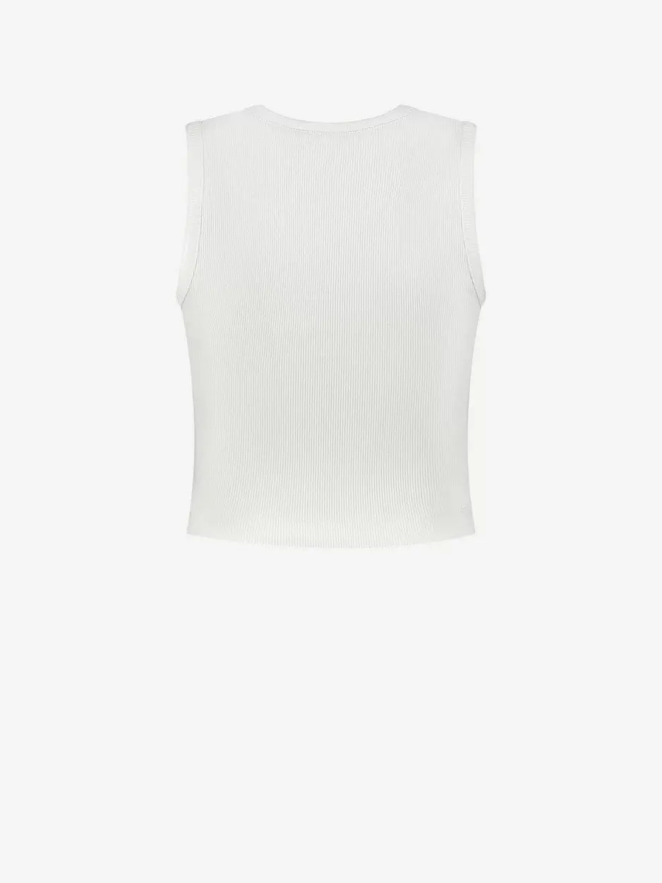 Bundi Rib Top - Off-white