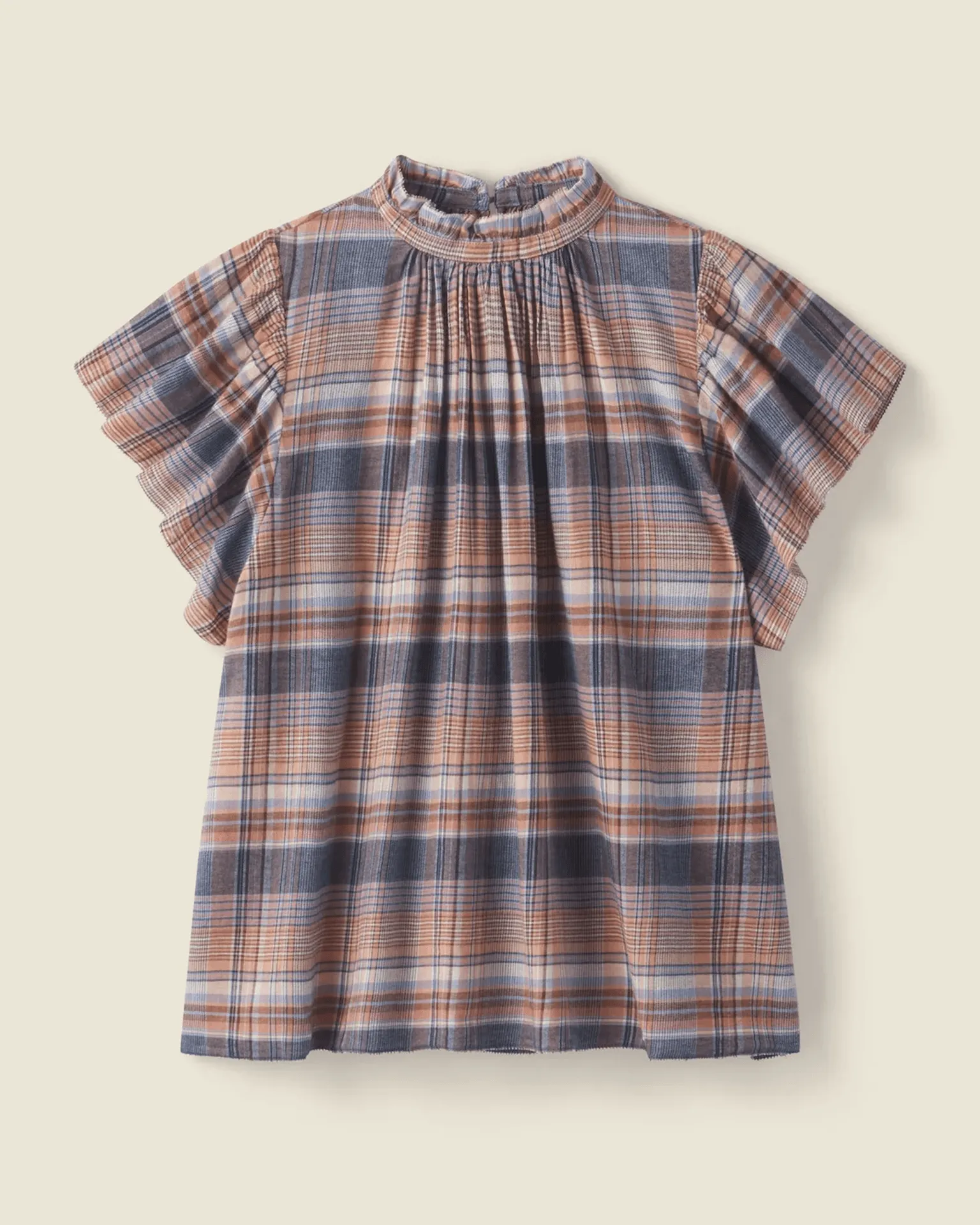 Carla Blouse in Eclipse Plaid