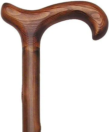 Classic Scorched Chestnut Derby Cane - Chestnut Shaft