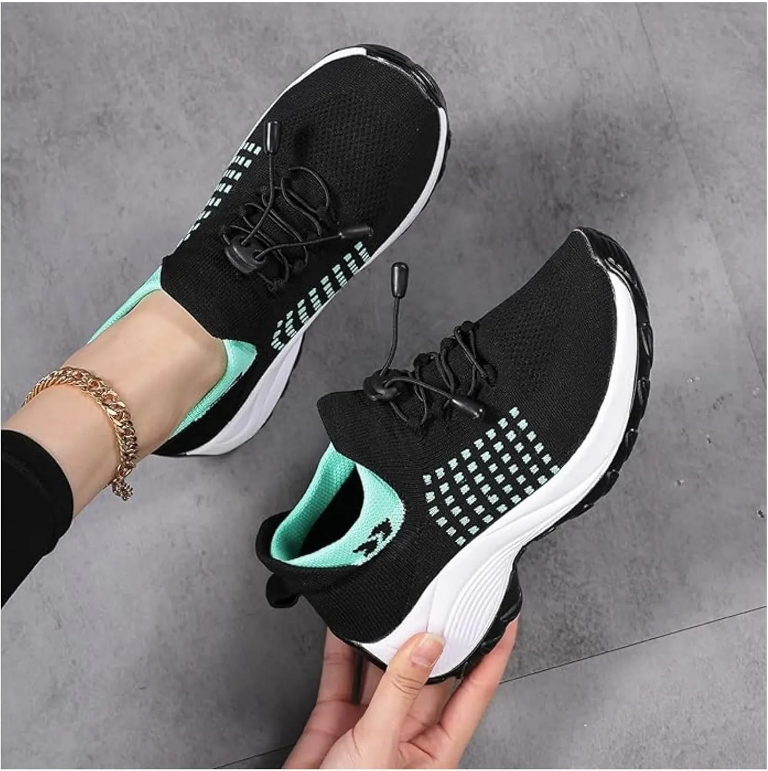 Comfort Wear Orthowear Shoes for Women,Orthopedic Walking Sock Sneakers Breathable Comfortable Plantar Fasciitis Mesh Non Slip-On Air Cushion Running Sneakers Comfort Athletic Shoe