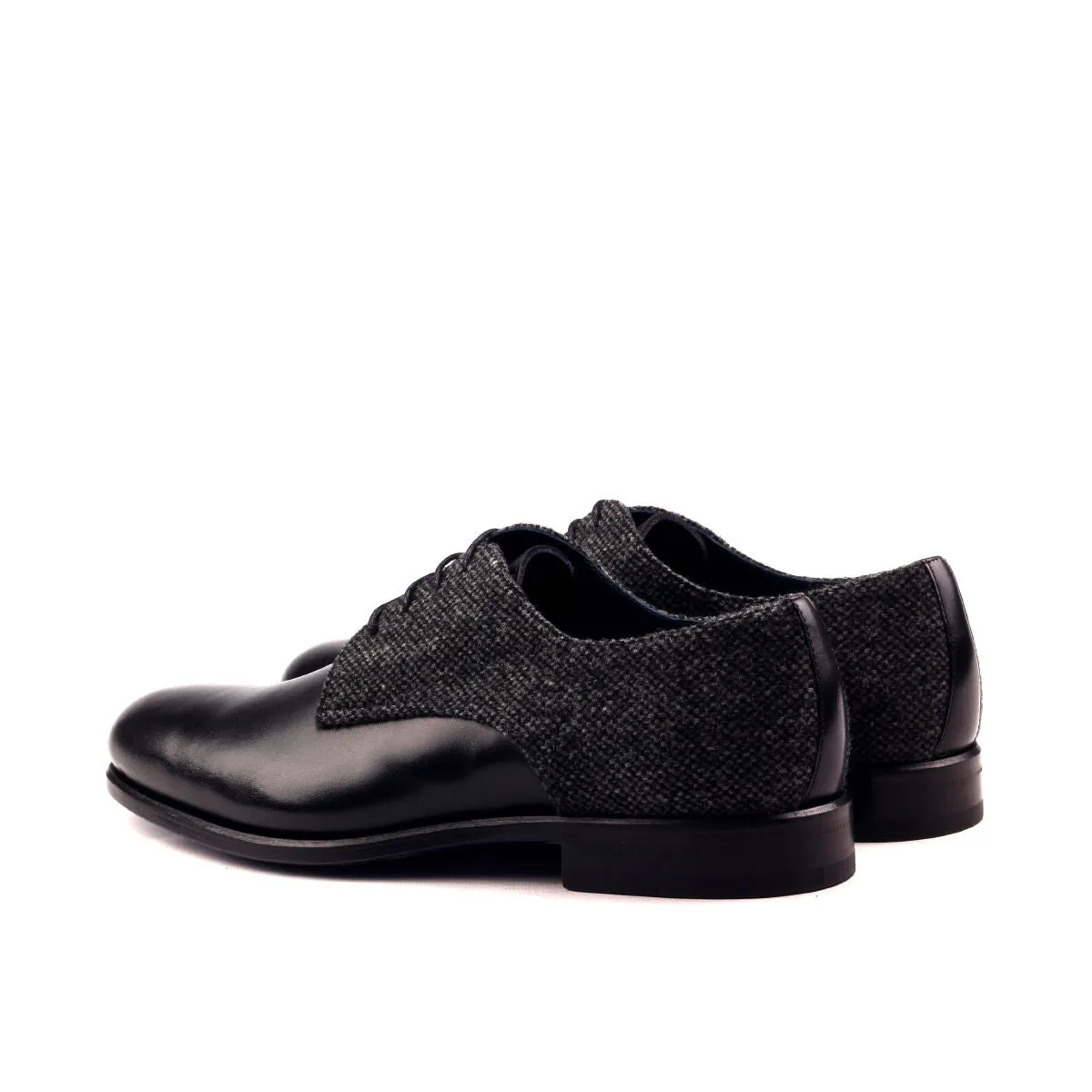 DapperFam Vero in Black / Nailhead Men's Sartorial & Italian Leather Derby