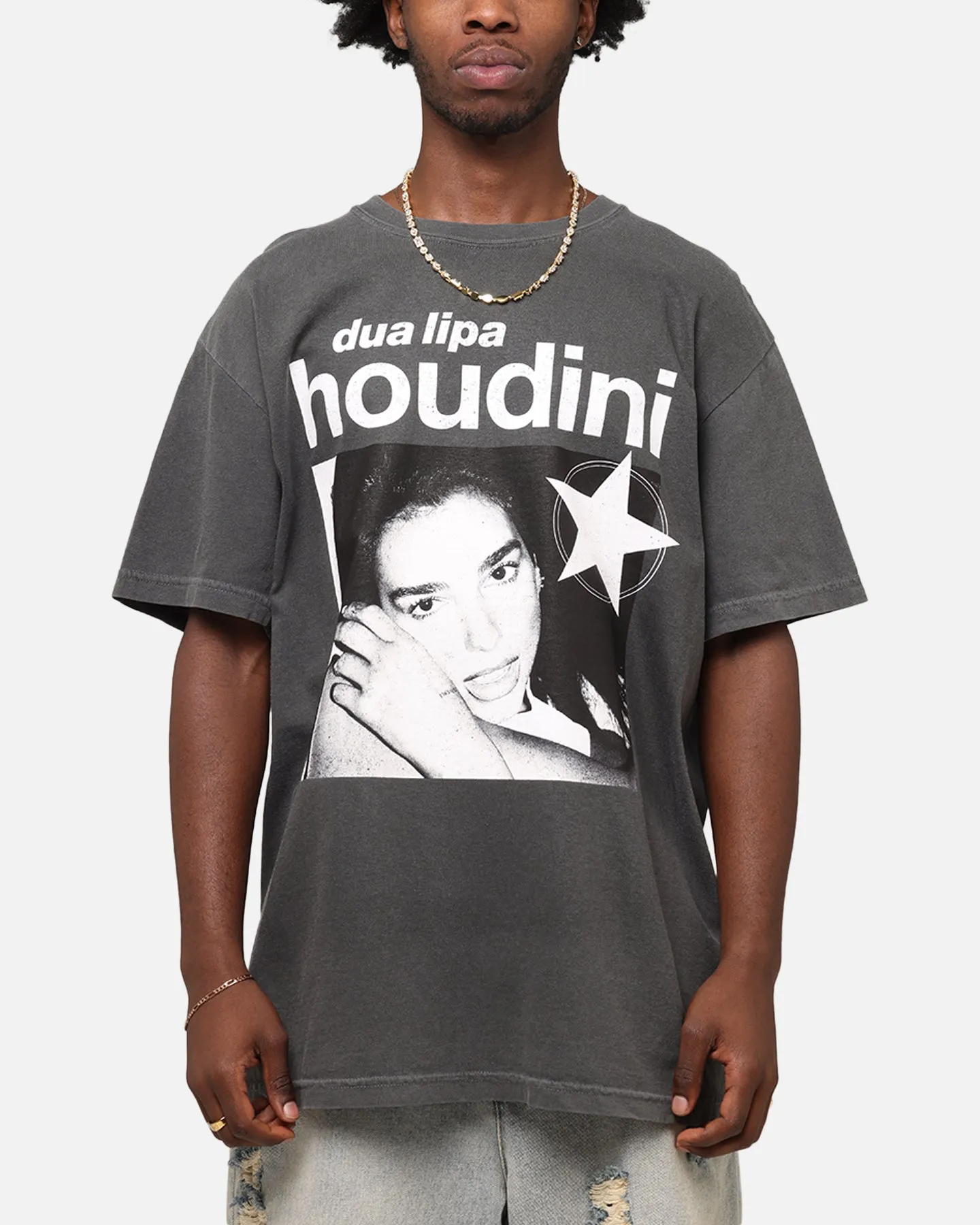 Dua Lipa Houdini T-Shirt Faded Black