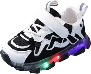 Fashion Baby Sneakers Running Sport Shoes Toddler Kids Girls Led Light Luminous Running Sport Mesh Sneakers