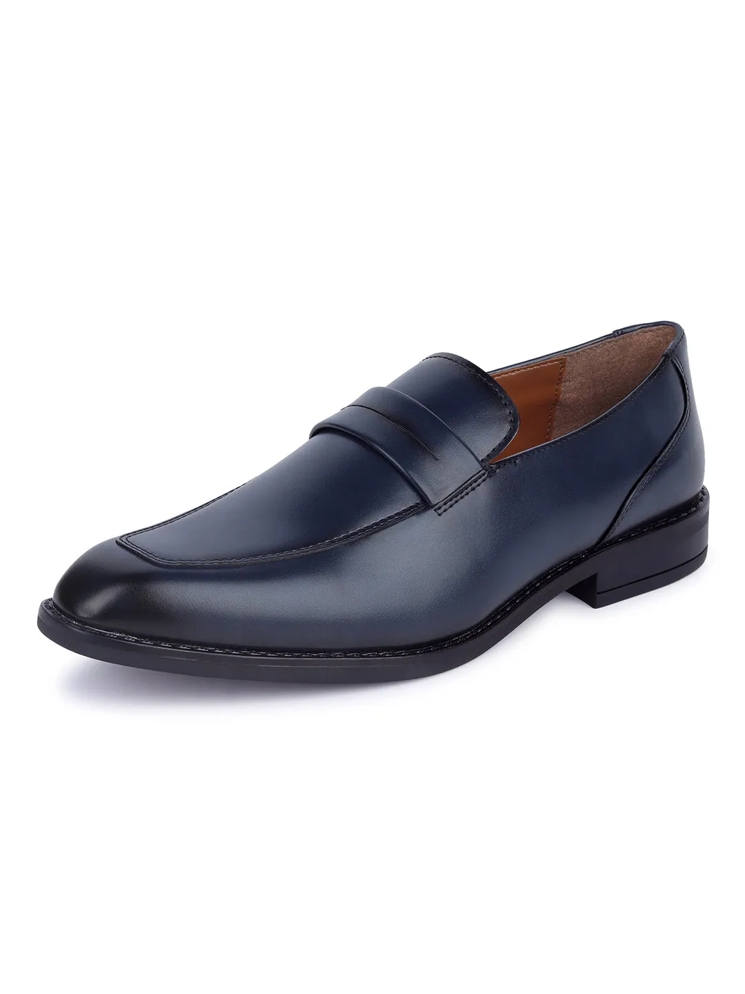 Federal Blue Handcrafted Dual Tone Moccasins Slipon