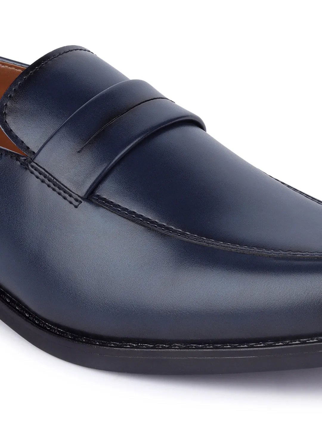 Federal Blue Handcrafted Dual Tone Moccasins Slipon