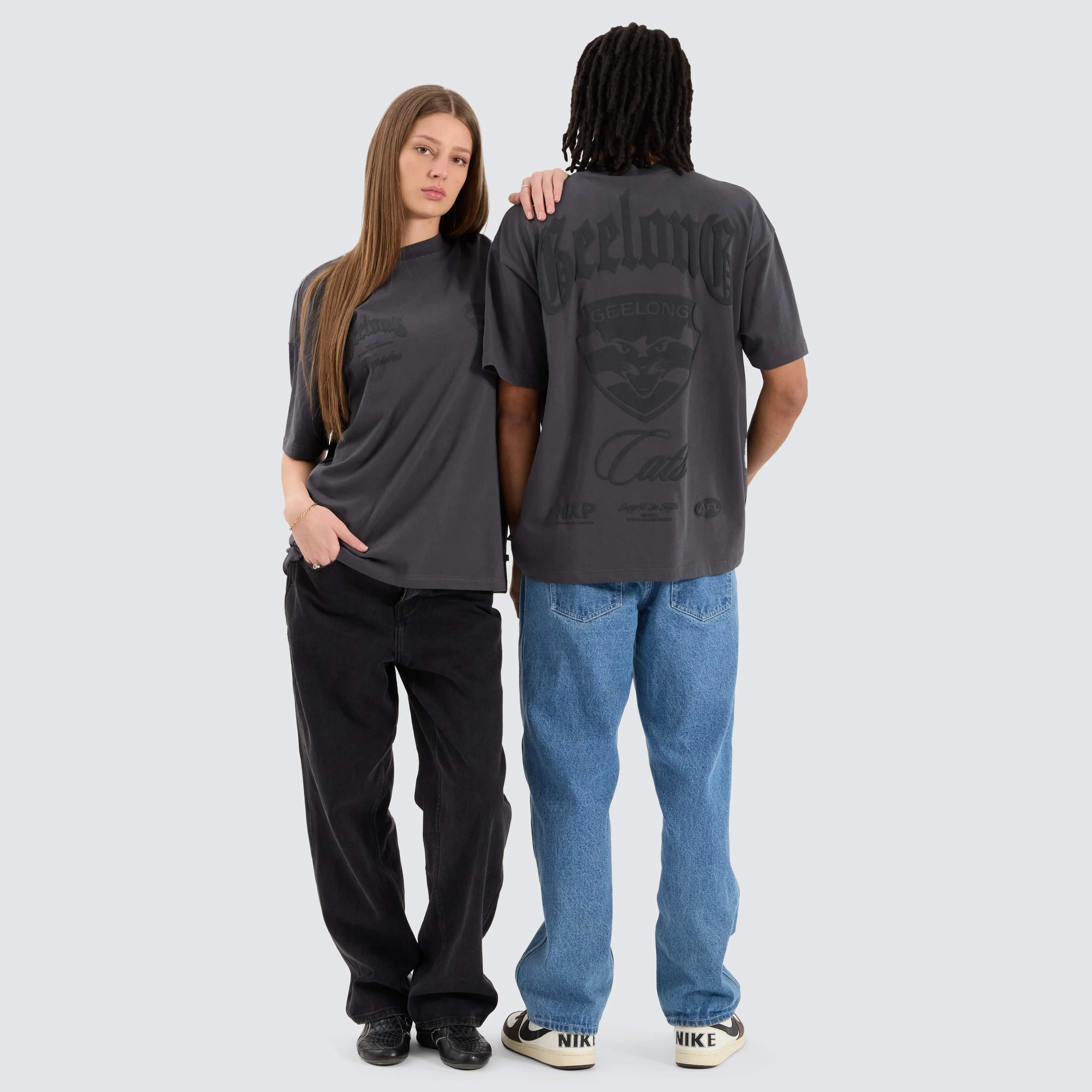 Geelong Cats AFL Heavy Raptor Tee Asphalt