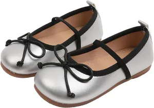 Girls Dress Shoes Flower Girl Shoes Mary Jane Ballet Flats Bow Wedding Party Communion Shoes Baby Dress Shoes Girl