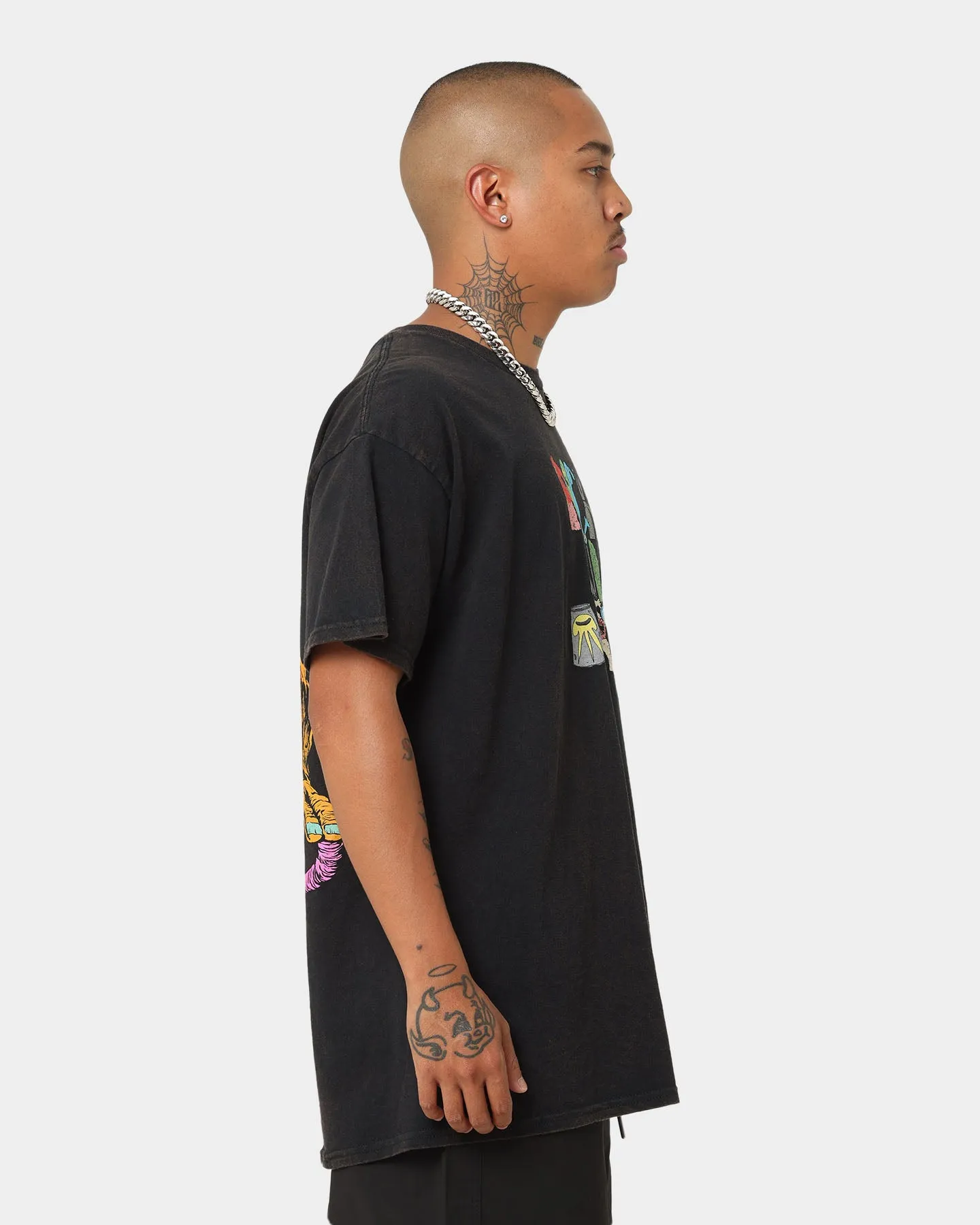 Goat Crew X Rick And Morty Beast Vintage T-Shirt Black Wash