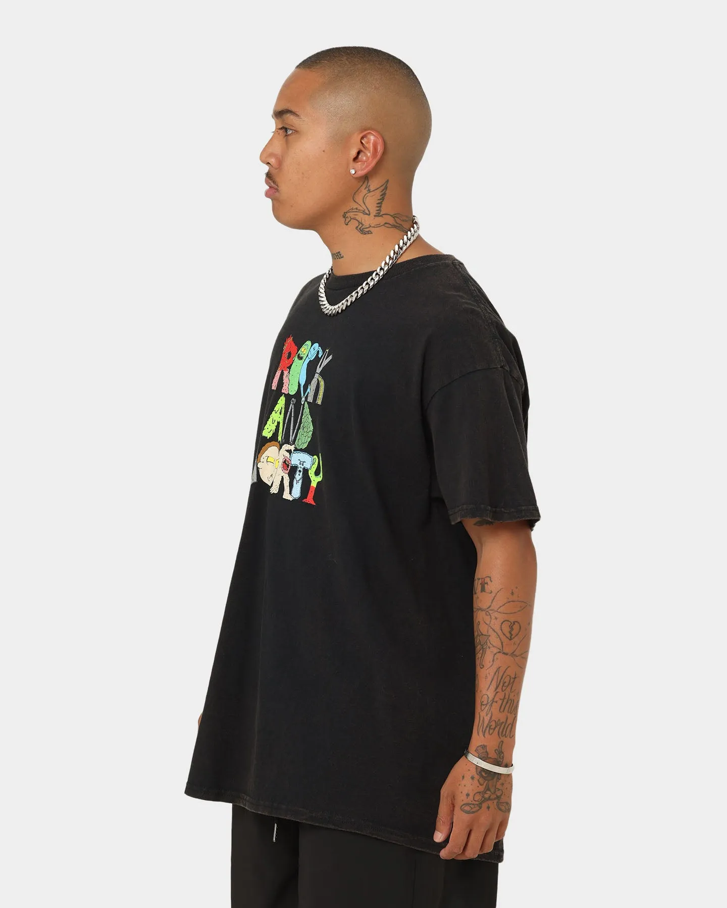 Goat Crew X Rick And Morty Beast Vintage T-Shirt Black Wash