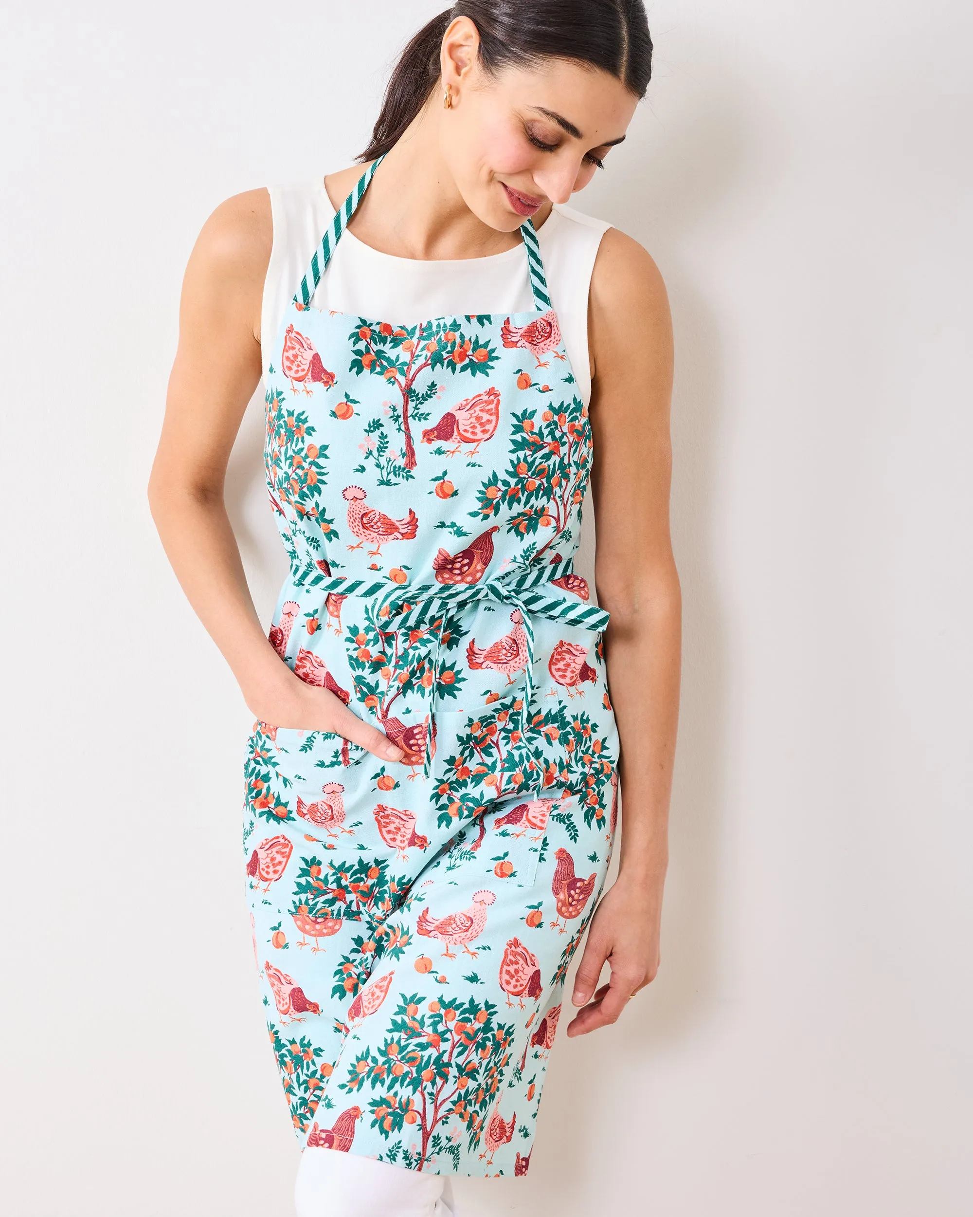 Hen House - Apron - Soft Blue
