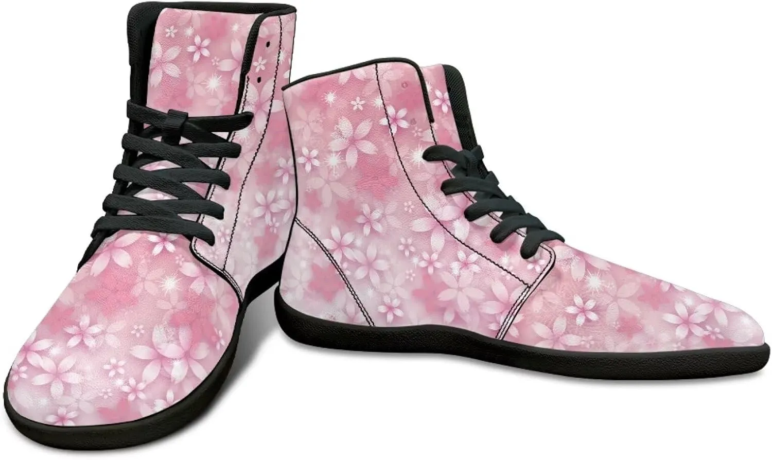 High Top Sneakers Women's Minimalist Barefoot Shoes | Zero Drop Sole | Wide Width Fashion Sneaker Size 36-48