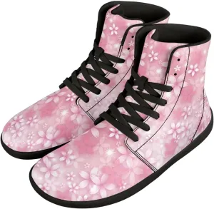 High Top Sneakers Women's Minimalist Barefoot Shoes | Zero Drop Sole | Wide Width Fashion Sneaker Size 36-48
