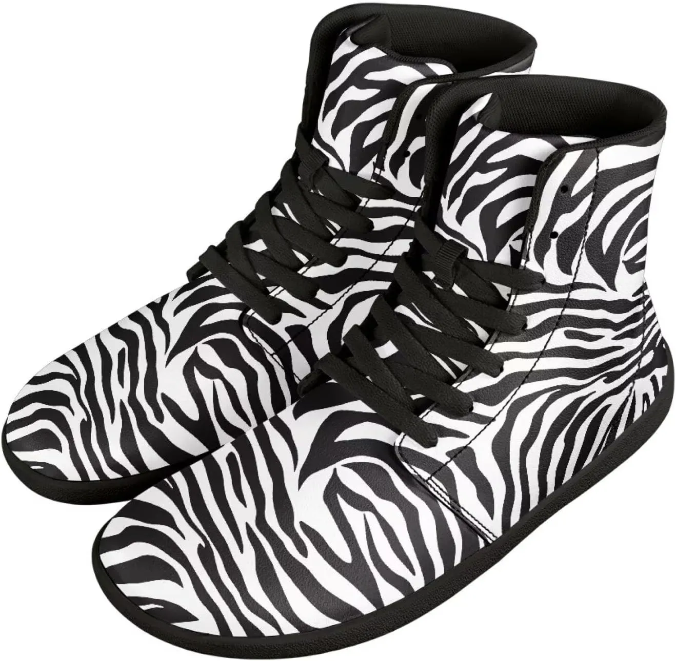 High Top Sneakers Women's Minimalist Trail Running Barefoot Shoes Wide Toe Box Zero Drop Size 36-48