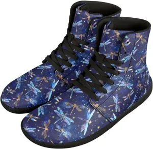 High Top Sneakers Women's Minimalist Trail Running Barefoot Shoes Wide Toe Box Zero Drop Size 36-48
