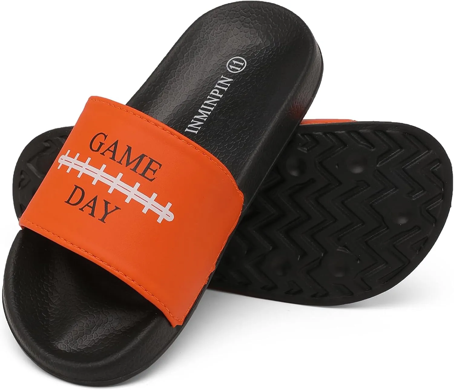 INMINPIN Kids Boys Girls Ball Sports Slides Sandals Ultra Comfortable Beach Pool Shower Shoes House Slide Indoor Outdoor for Sports Fan