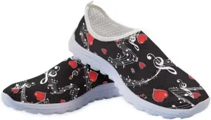 Jeiento Halloween Shoes for Women Men Halloween Party Walking Running Sneaker Shoes Slip-On Breathable Mesh Workout Fashion Shoes