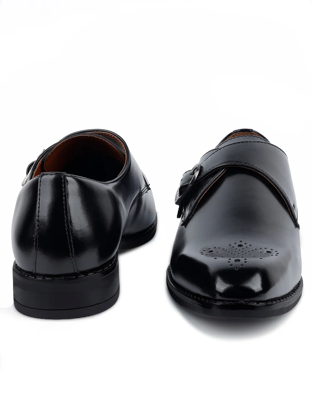 Jet Black Handcrafted Monks Slipon Shoe