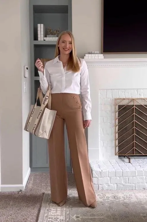 JOYA | BUTTON WIDE LEG PANTS