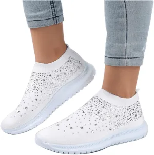 Ladmiple Gym Shoes For Women Workout Memory Foam Walking Tennis Shoes Slip On Casual Non Slip Athletic Running Sneakers