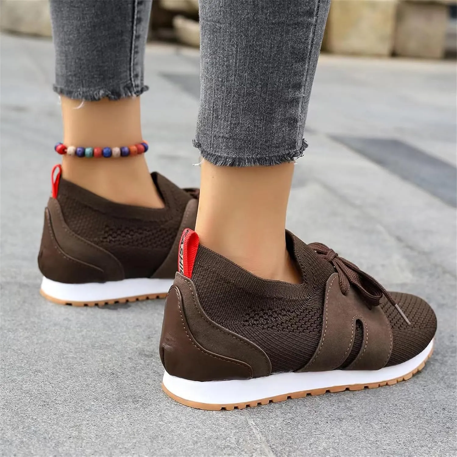 Ladmiple Running Shoes For Women Walking Shoes Slip on Sock Sneakers Lady Girls Mesh Loafers Non Slip Fashion Tennis Shoes
