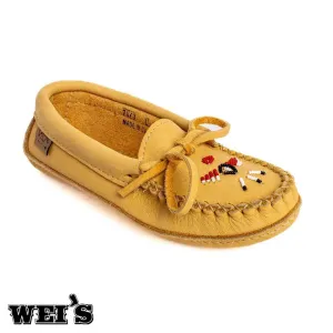 Laurentian Chief Women's Moccasins Padded Ski Sole Unlined Moose