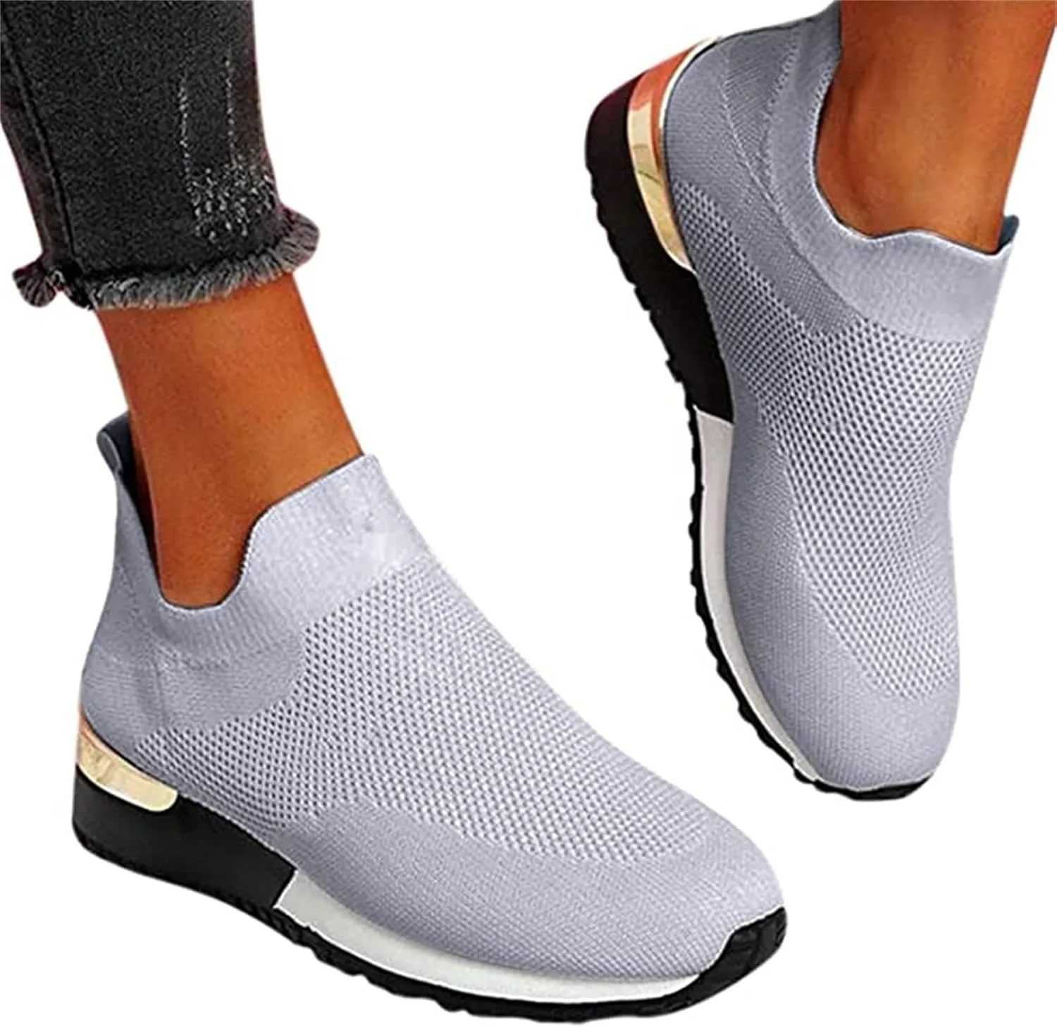 Lausiuoe Sneakers For Women Walking Shoes Comfortable Running Shoes Fashion Tennis Athletic Walking Gym Sports Sneakers