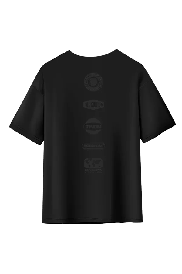 Logo Stack Oversized T-Shirt - Black