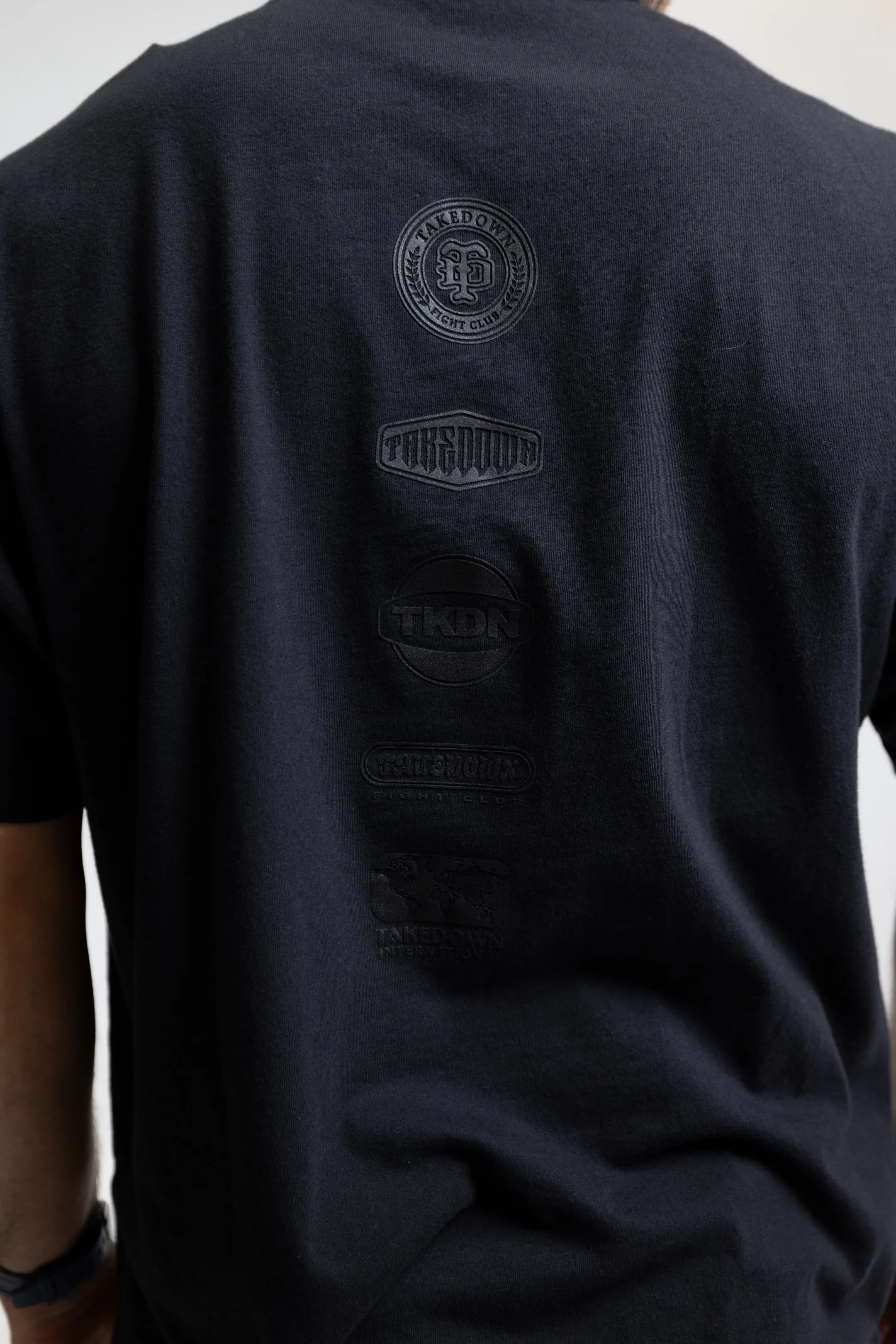 Logo Stack Oversized T-Shirt - Black